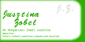 jusztina zobel business card